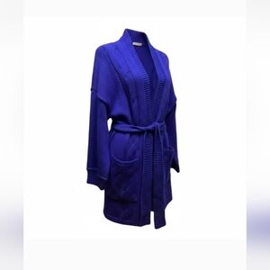 POL chunky cable knit sweater. Long open front, belted cardigan. Size M/…